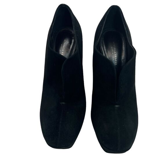 Bottega Veneta Suede Platform Booties Black Size 37.5 - Picture 3 of 12